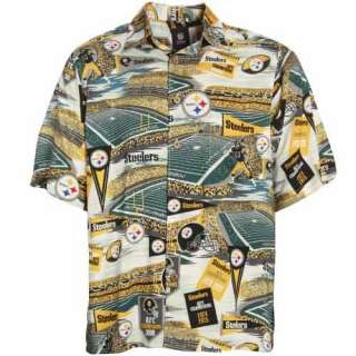 Reyn Spooner Pittsburgh Steelers Scenic Print Hawaiian Button Up Shirt 