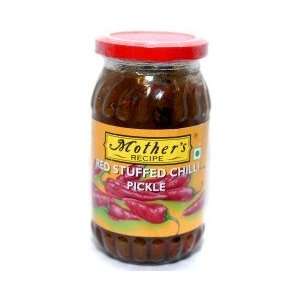 Mothers Recipe Red Stuffed Chilli Pickle   500g  Grocery 