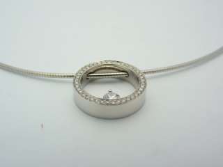   Diamond Ono Pendant Necklace 18K White Gold Retail Price $2999.  