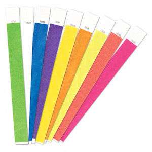 5,000 Tyvek Wristbands 3/4 16 colors to choose from  