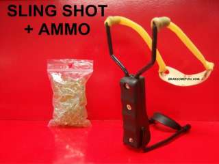 Folding Wrist Sling Shot + 100 Rocket Ammo Marbles  