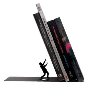 ArtOri Falling Bookend Black Humorous Metal Book Stand!  