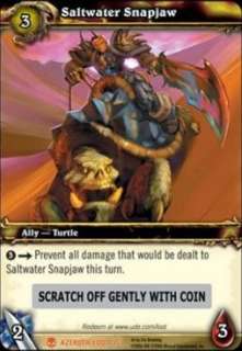   Snapjaw Loot Card Warcraft Turtle Mount World of Warcraft WOW TCG Code