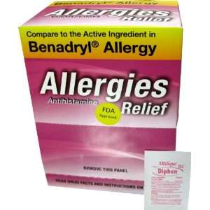  Hcl 25 Mg Allergy Medicine and Antihistamine Compare to Active 