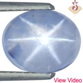 58 cts Natural Top Six Rays Blue Star Sapphire Oval Unheated Loose 
