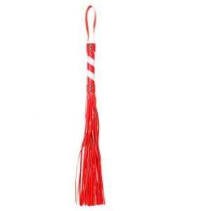  Ouch, Whip PVC Red with White Stripe and Red String 