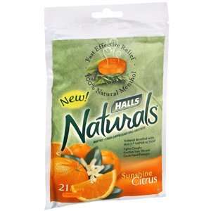  HALLS NATURALS SUNSHINE CITRUS 25 EACH Health & Personal 