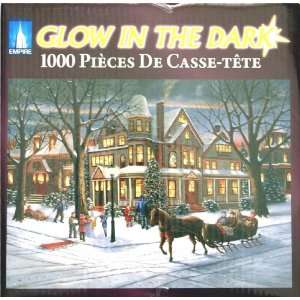   GLOW IN THE DARK Victorian Christmas 1000 Piece Puzzle Toys & Games