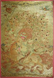 326. Devi Lhamo Thangka Painting Nepal 27 H  