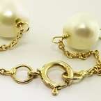 Elegant Solid 14K Yellow Gold Vintage Estate Lustrous Pearl 18 