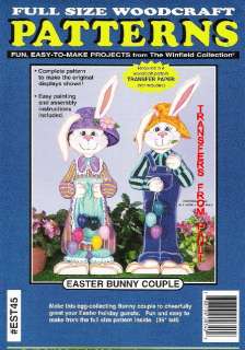 Easter Bunny Couple yard art woodworking plans