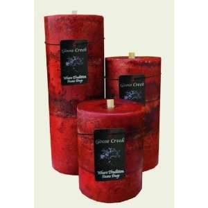  Autumn Leaves Wooden Wick Pillar Candle: Home & Kitchen