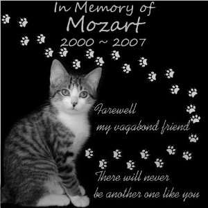  Personalized Pet Dog Cat Memorial 12x12 Engraved Black 