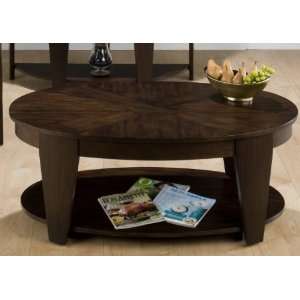  Jofran Whylie Walnut Oval Coffee Table with Casters   739 