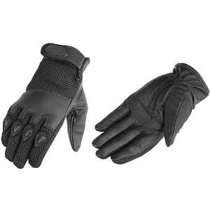 River Road Mystic Mens Leather/Mesh Harley Cruiser Motorcycle Gloves 