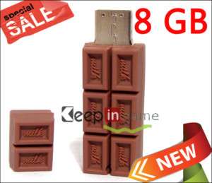 3D 8GB 8 GB Chocolate Bar USB Flash Memory Stick Drive  