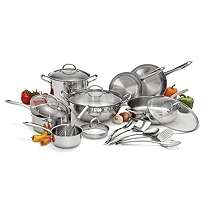 NEW! Wolfgang Puck Tri Ply Pro Quality Stainless Steel Cookware Set 18 