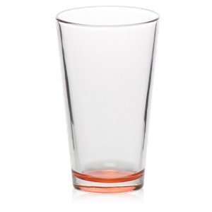  Red Libbey beer juice cocktail glass 16oz: Kitchen 