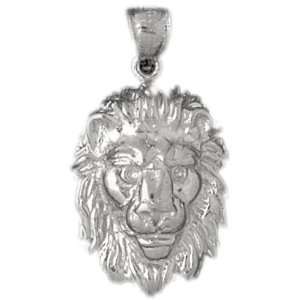   Sterling Silver Pendant Lion Head: CleverSilver: Jewelry