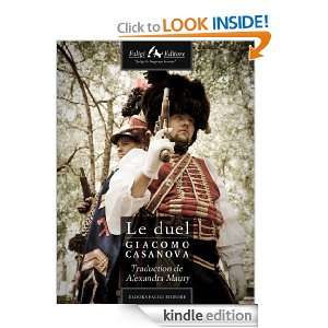 Le duel (French Edition) Giacomo Casanova  Kindle Store