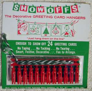 1965 SHOW OFFS Christmas Card Hanger Sets MINT  