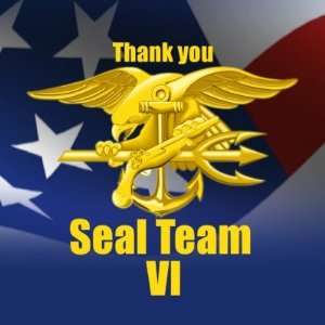  Thank you, Team Six   US Navy Seal Team VI Round Stickers 