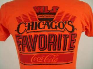 Vintage 80s WLS MUSIC RADIO T Shirt M  