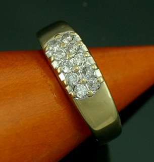 Vintage 14K Gold Diamond Mens Wedding Ring Band Size 9  