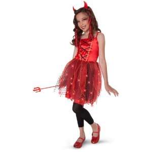   Dazzling Devil Light Up Child/Tween Costume / Red   Size Medium (8 10