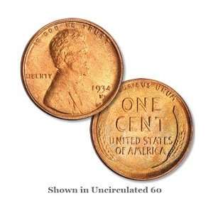  Almost Uncirculated 1934 D Lincoln Penny 
