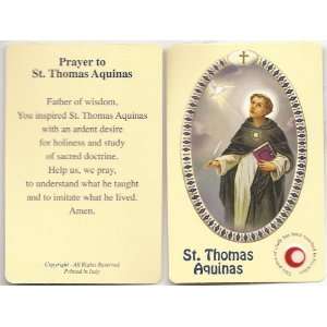  Saint Thomas Aquinas Holy Card with Relic: Everything Else