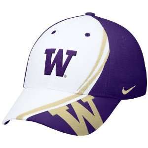   Huskies White Conference Red Zone Flex Fit Hat