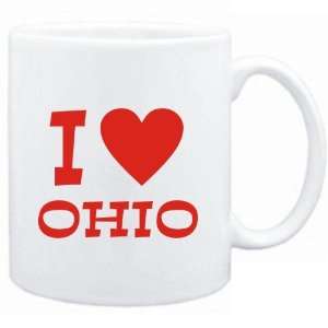  Mug White  I LOVE Ohio  Usa States