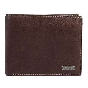  Fossil Mens Hood Traveler Wallet in Brown ML3636200 