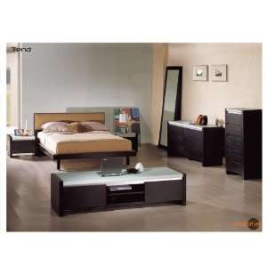   Mobital MOBI TREND BED Contemporary Wenge Bedroom Set: Home & Kitchen