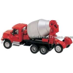   7000 4 Axle Cement Mixer Truck   Red/Silver: Toys & Games