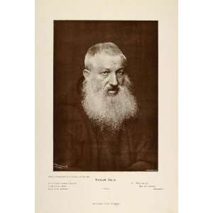  1897 Print Portrait Study Old Man White Beard Monk 