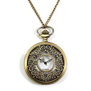   Hollow Out Design Antique Style Delicate Pocket Watch 