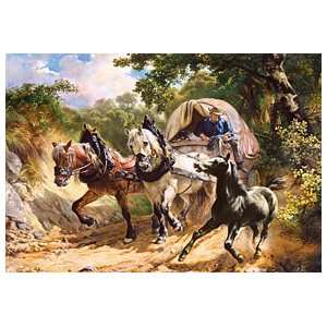  Covered Wagon in a Narrow Path, 3000 Piece Jigsaw Puzzle 