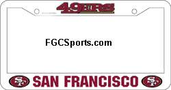 San Francisco 49ers NFL License Plate Frame  