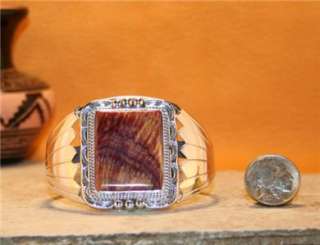 Navajo Purple Spiny Oyster & Sterling Silver Bracelet  