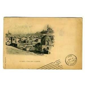  Le Caire UND Postcard View Cairo & Citadel 1901 Egypt 