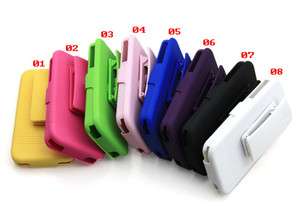   Clip Holster Hard Case Housing With Stand for iPhone 4G 4S 4GS  