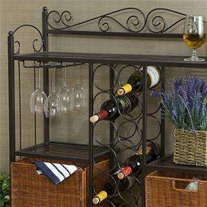 Wildon Scrolled Bistro 12 Bottle Wine Home Bar Wine Storage Furniture 