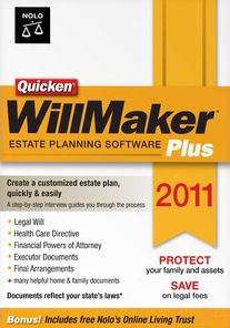 WILLMAKER 2011 PLUS Windows XP/Vista/7 Estate Plan NEW!  