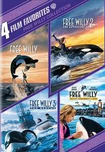 Free Willy Collection 4 Film Favorites DVD, 2010, 2 Disc Set  