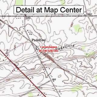  USGS Topographic Quadrangle Map   Canandaigua, New York 