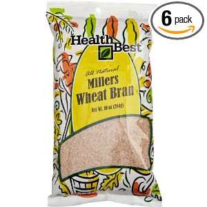 Health Best Wheat Bran   Millers, 10 Ounce (Pack of 6)  