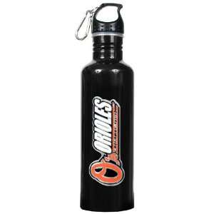 Baltimore Orioles MLB 26oz Black Stainless Steel Water Bottle