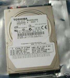 TOSHIBA MK6034GSX 60GB 5400RPM SATA 2.5 LAPTOP HDD OEM  